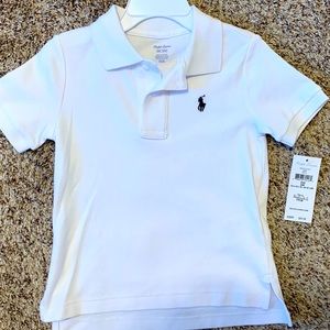 24 months Ralph Lauren white polo shirt, NWT